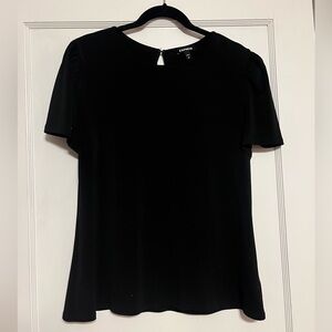 Express business casual, black short sleeve shirt, size XL